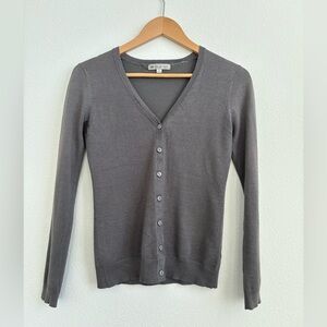 Women’s size Small gray v neck button down cardigan